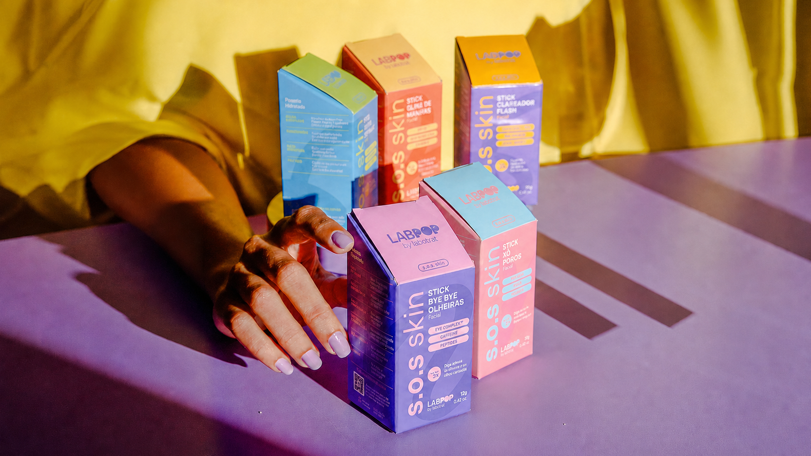 LabPOP Lança Linha S.O.S Skin Com Cinco Sticks Faciais